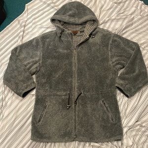 Awesome Gray Furry Tsunami Unisex Coat Jacket Size Large